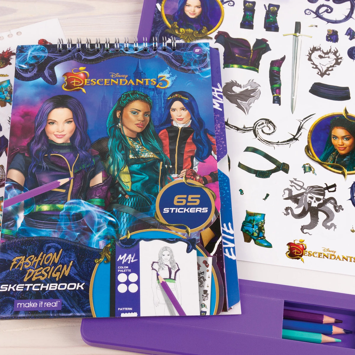 9 Piece Fashion Design Coloring & Tracing Light Table Set W2950