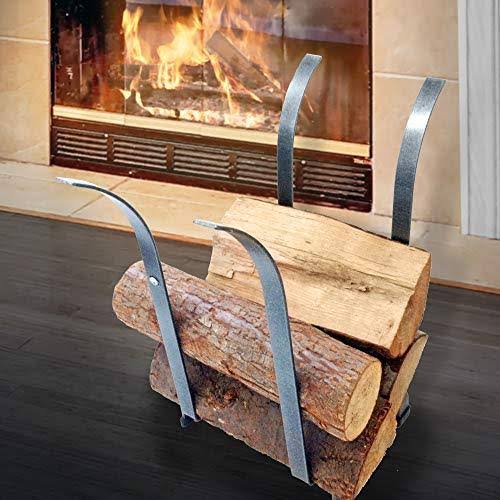 Hammered-Steel Log Rack T7781