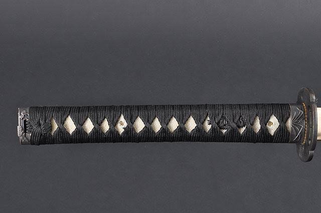 Aluminium Alloy Unsharpened Full Tang Katana with Black Scabbard W8073