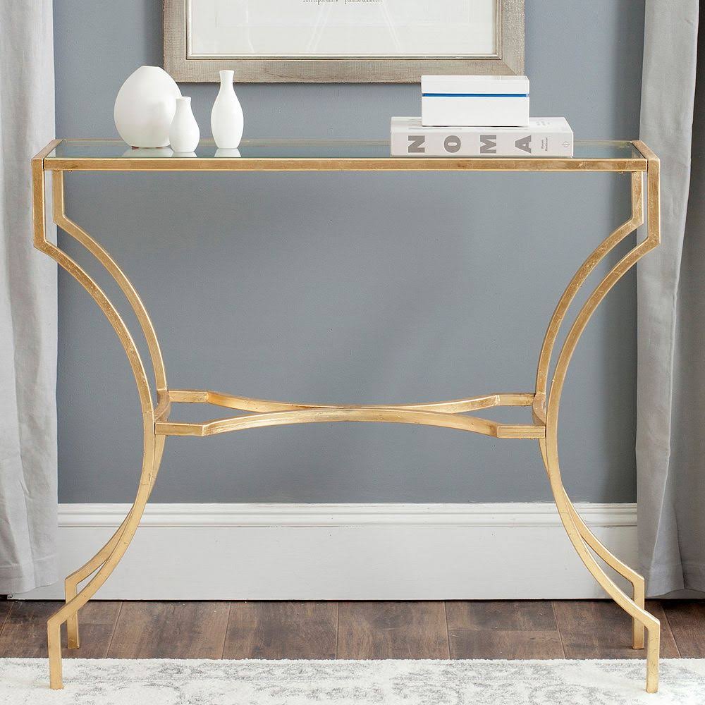 Gold/Glass Console Q25754