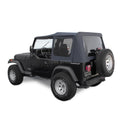 Black Denim Vinyl 2 Door Soft Top with Rear Plastic Tinted Windows A87559