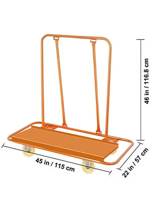 Drywall Cart Platform Hand Truck 3000 lbs Capacity with Four Swivel Casters V8765