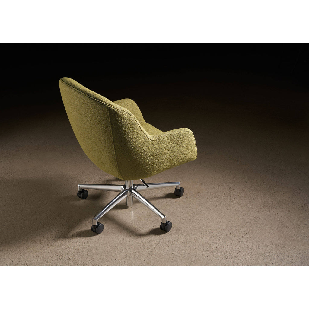 Rolling Office Chair in Flint Oatmeal Brown Grey Fabric Z55940