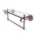 Antique Copper Glass Shelf with Towel Bar O49114
