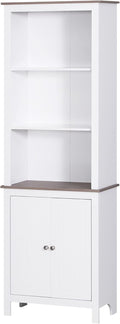 White 3-Tier Storage Cabinet with Double Door U919920