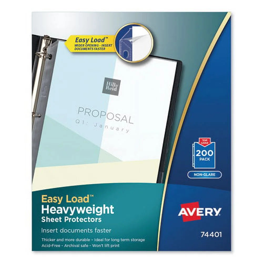 Poly Sheet Protectors, Letter, Nonglare, 200/box B204
