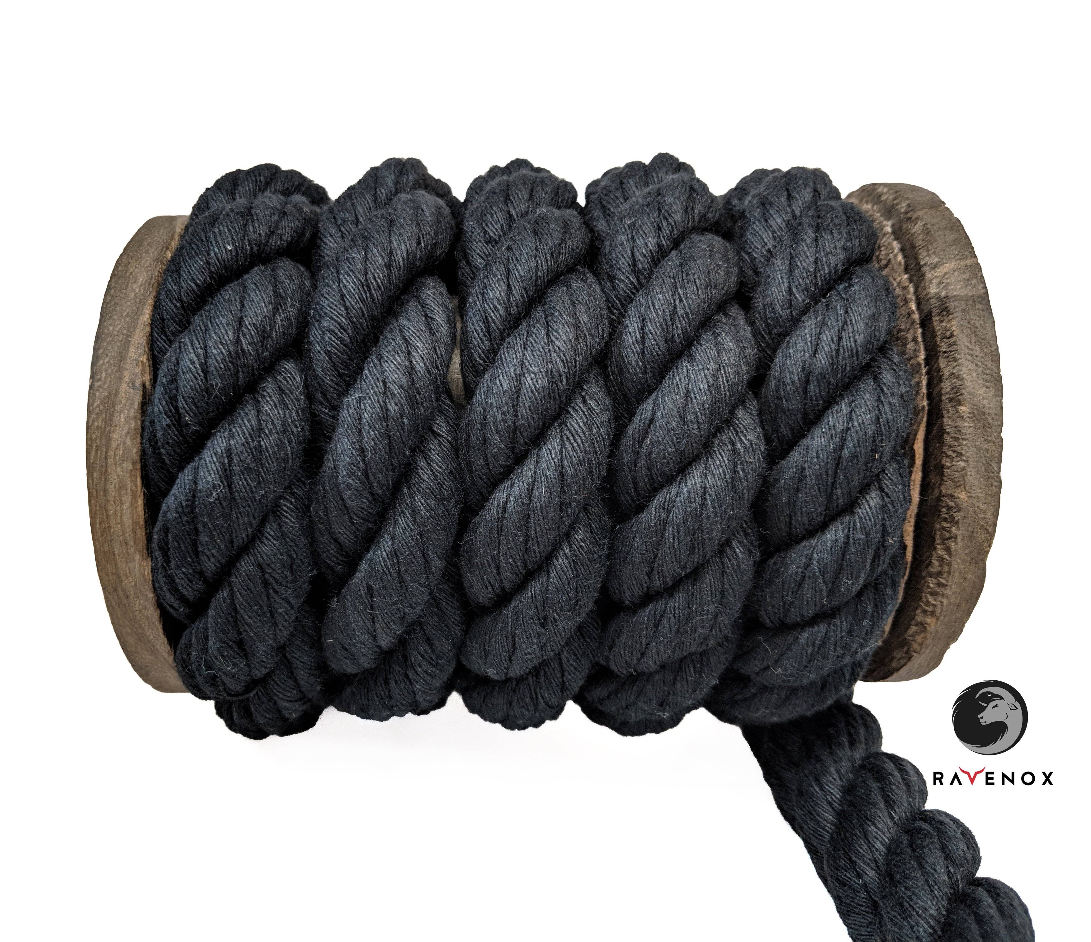 3/4-Inch x 350-feet Black Twisted Cotton Rope G858511