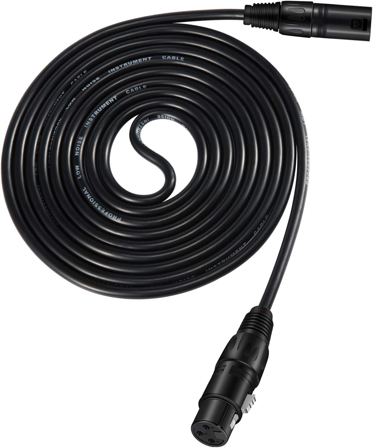 25ft XLR Microphone Male to Female Mic Cables Black 3-Pack V956888