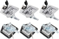 6 Pack Stainless Steel T-Handle Lock RV Door Latch Replacement with Keys M2303