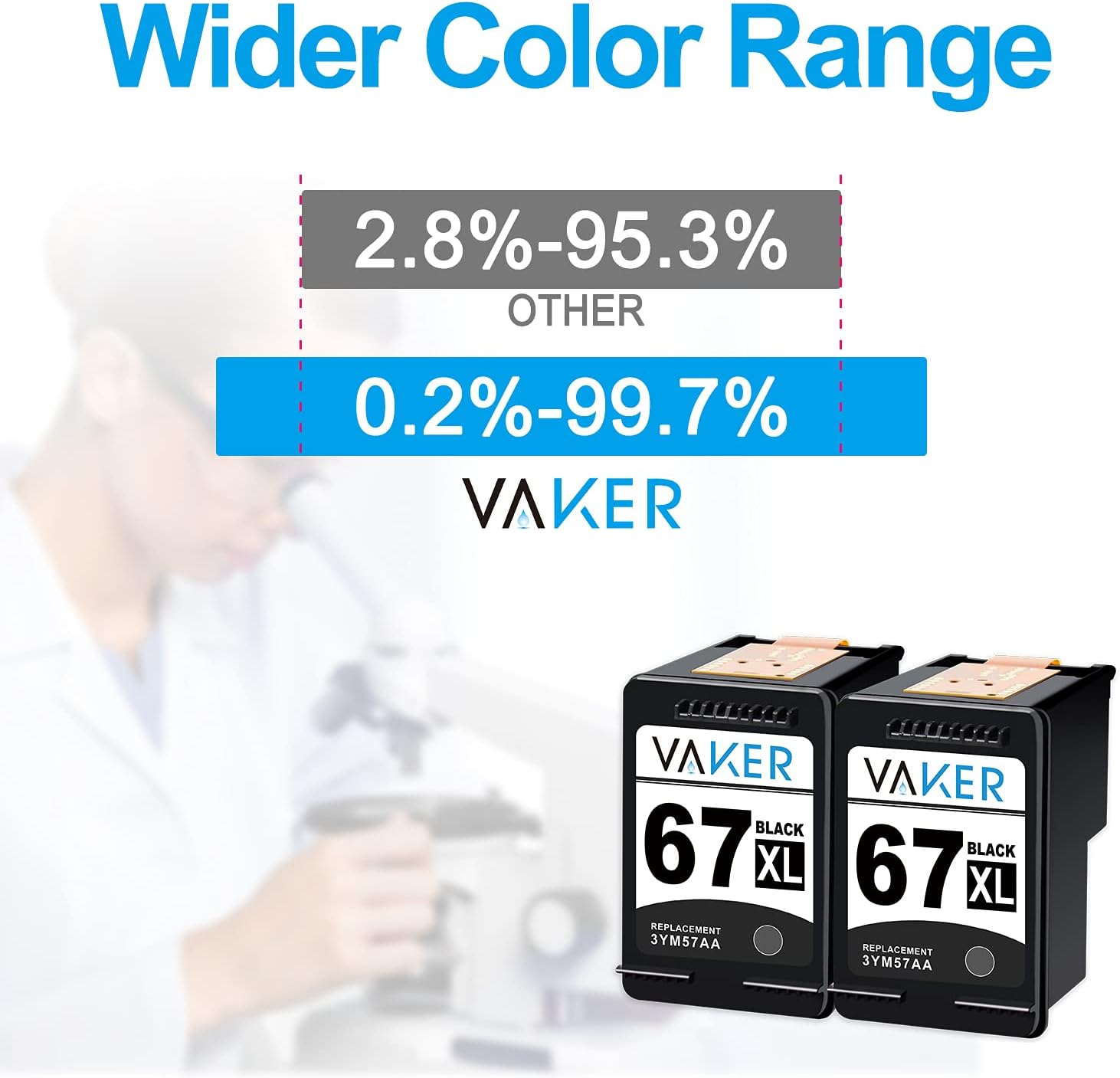 2 Black Inkjet Printer Ink Cartridge Pack of 2 D287691