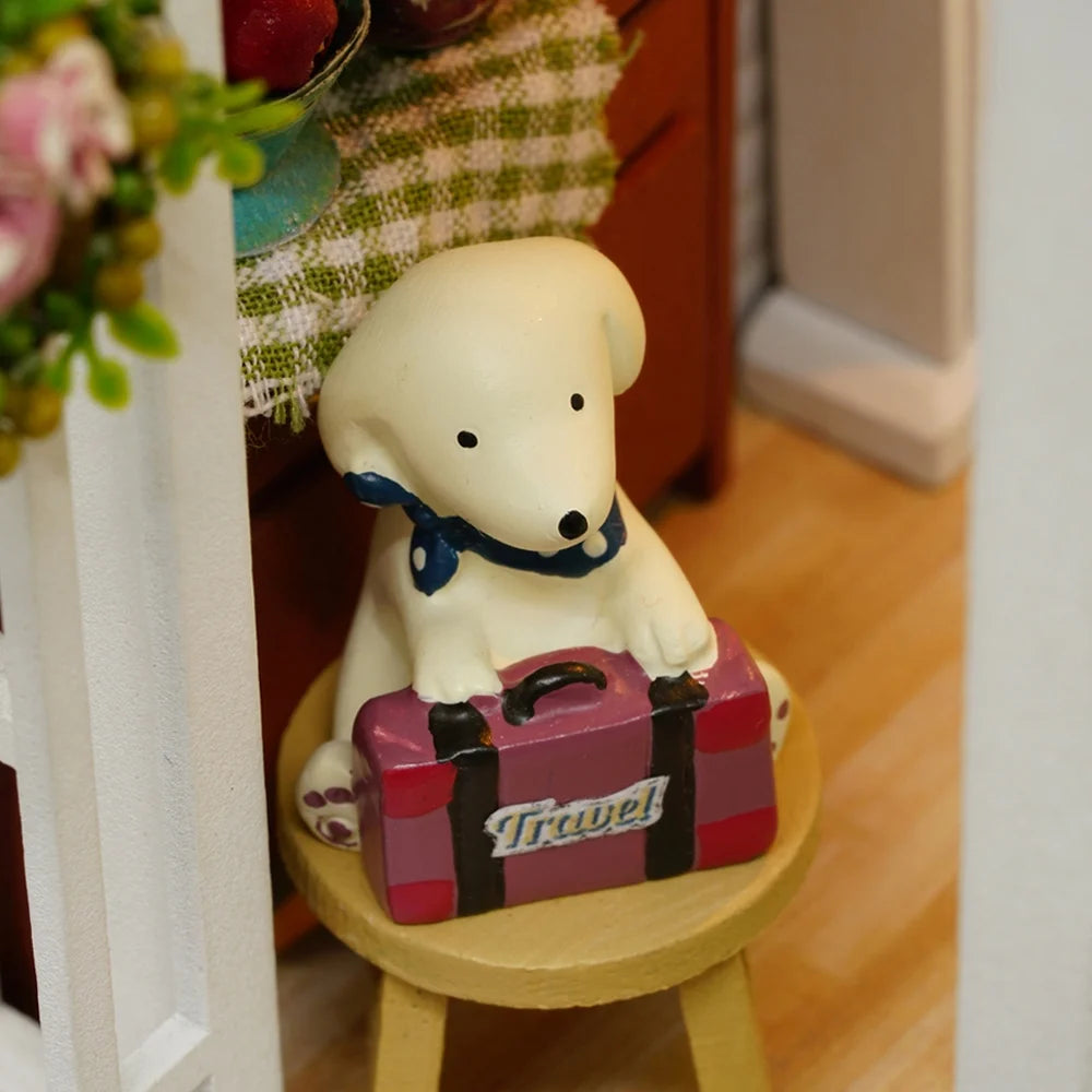 DIY Dollhouse Miniature Wooden House with Furniture W1413