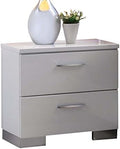 White 2 Drawer Nightstand B47026
