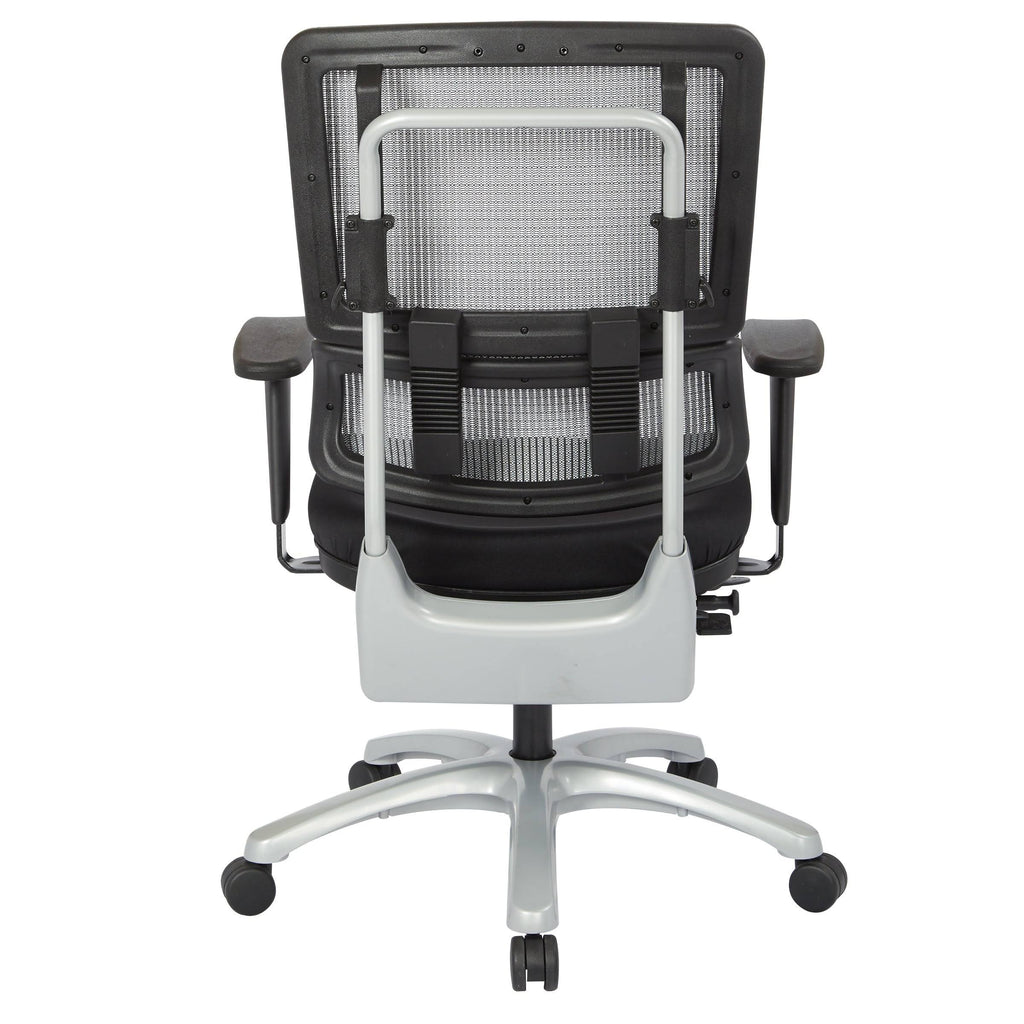 Grey Mesh Back Chair with Silver Base P624