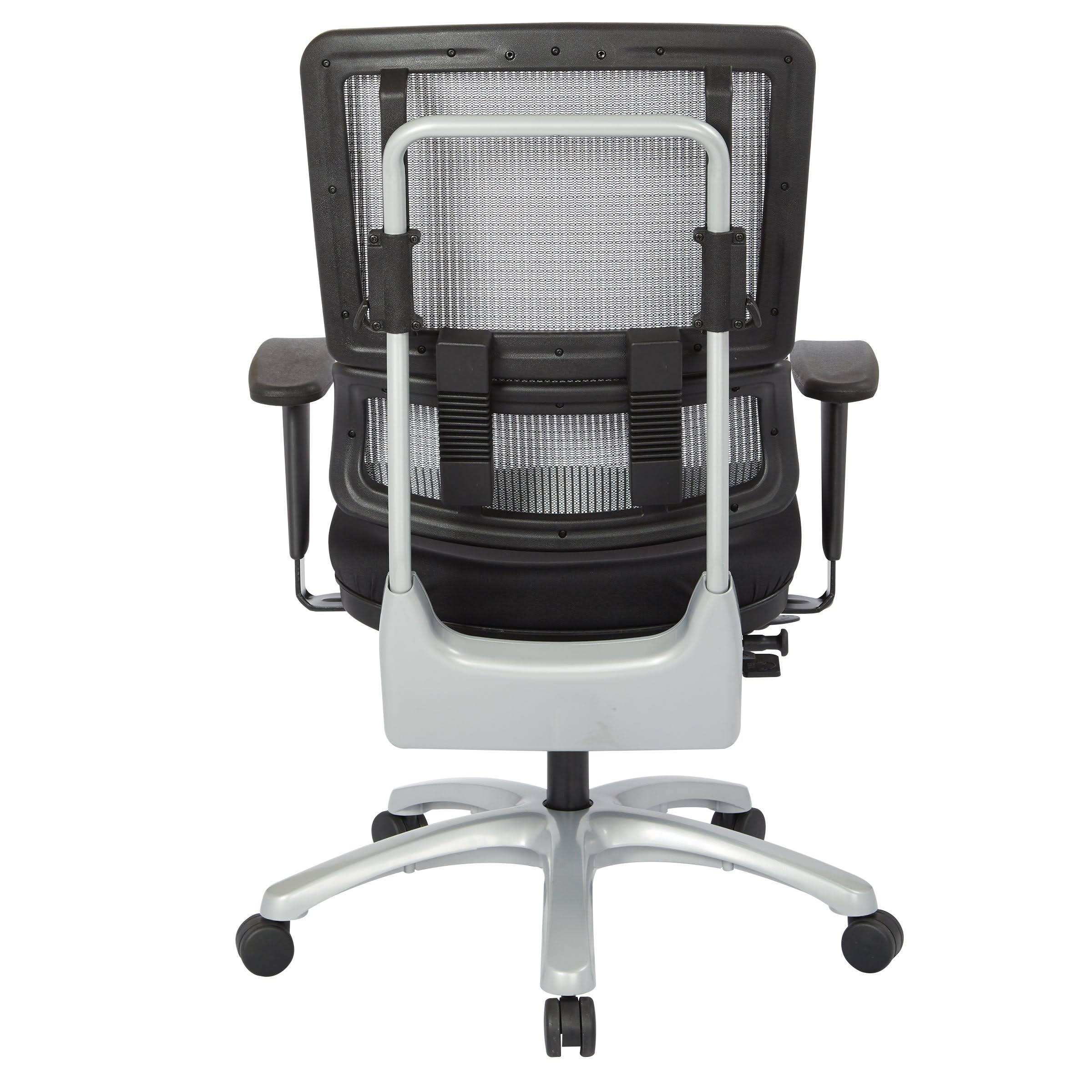 Grey Mesh Back Chair with Silver Base P624