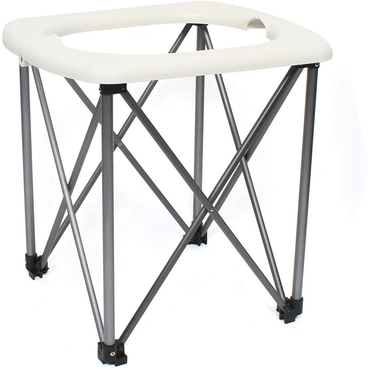 Portable Folding Toilet Commode Seat with Steel Feet R75795