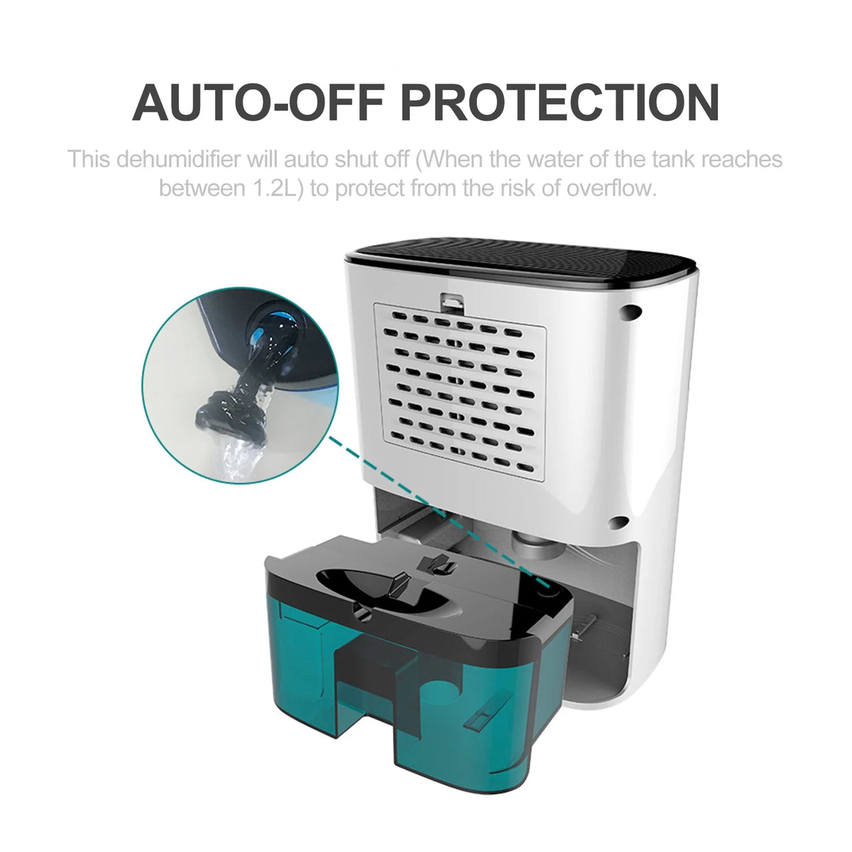 Compact Dehumidifier with Auto off Protection B2408