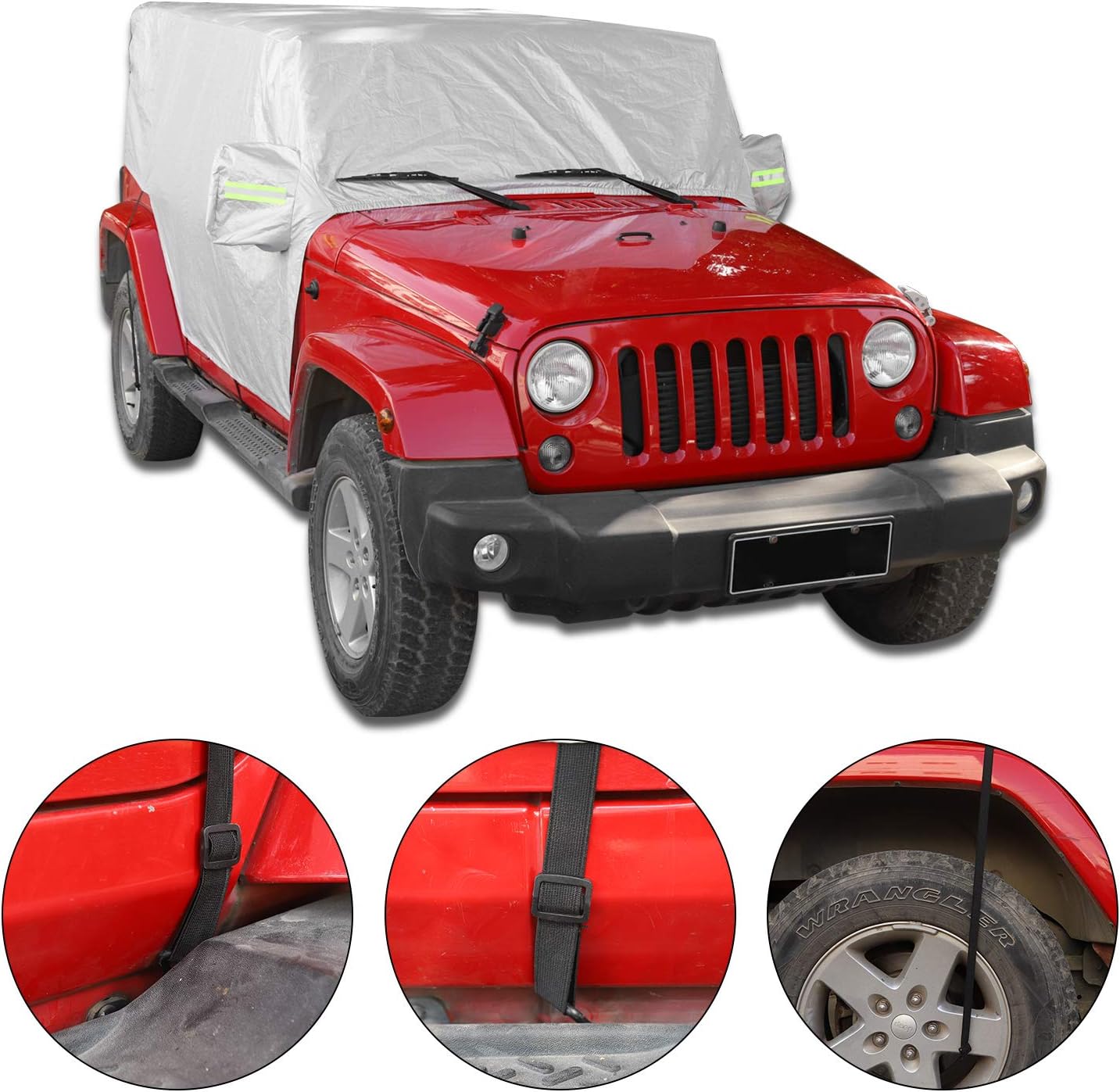 Car Rain Sunshade Cover for Jeep Wrangler JK JL 4 Door O880