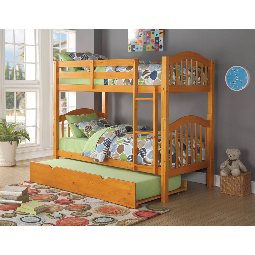 White Twin/Twin Bunk Bed F12419