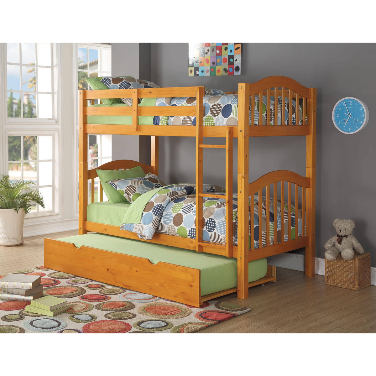 White Twin/Twin Bunk Bed F12419