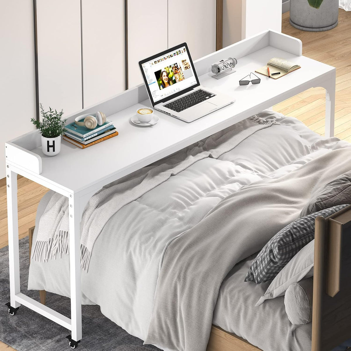 Queen Size Mobile Computer Desk with Wheels K74675