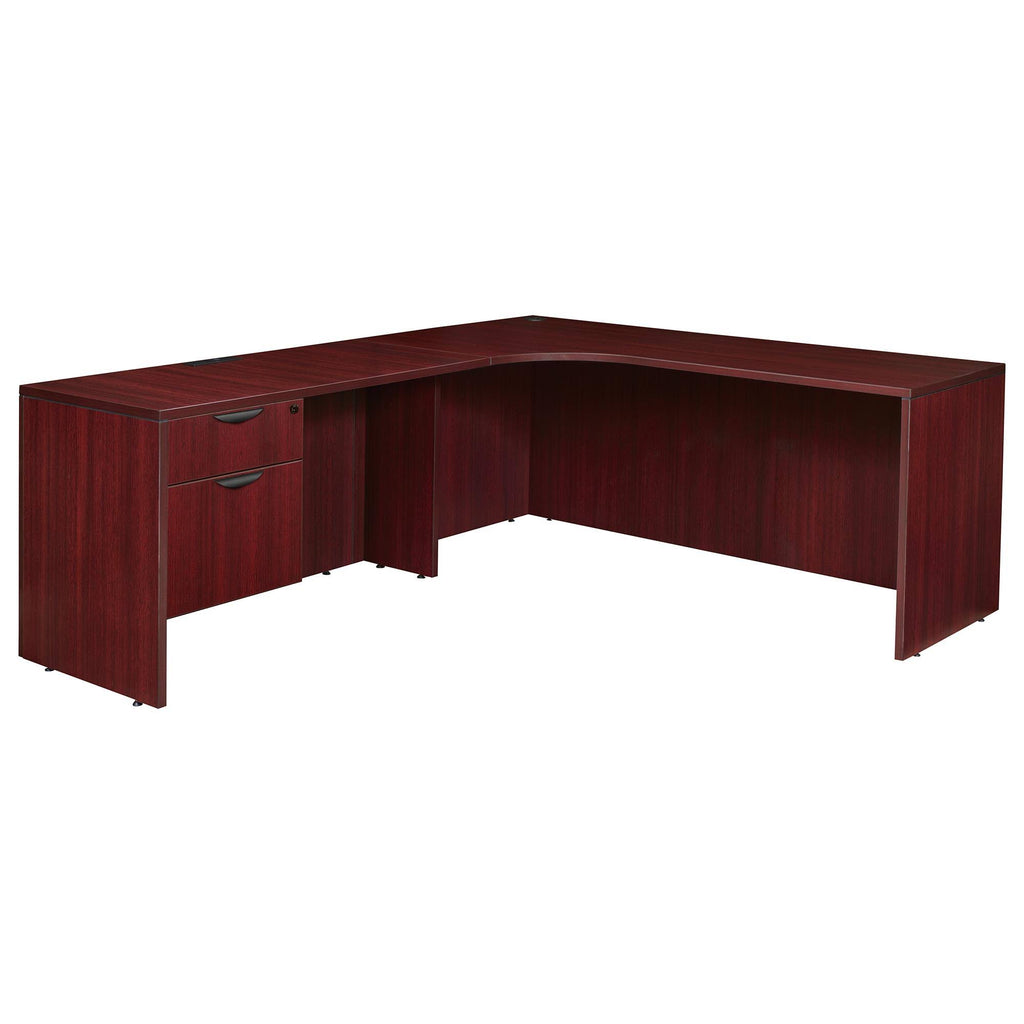Mahogany Single Pedestal Corner Credenza S4862