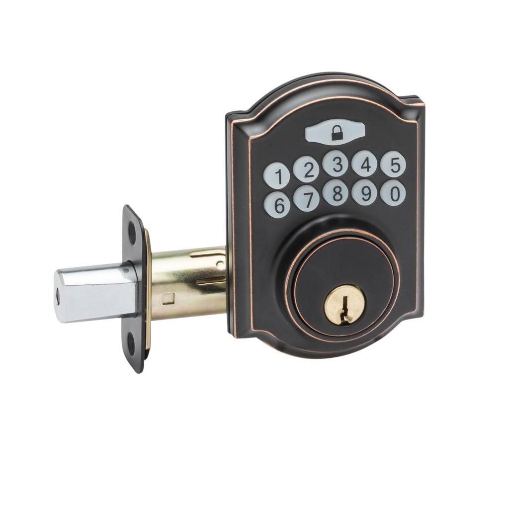 Satin Stainless Electronic Deadbolt T719727