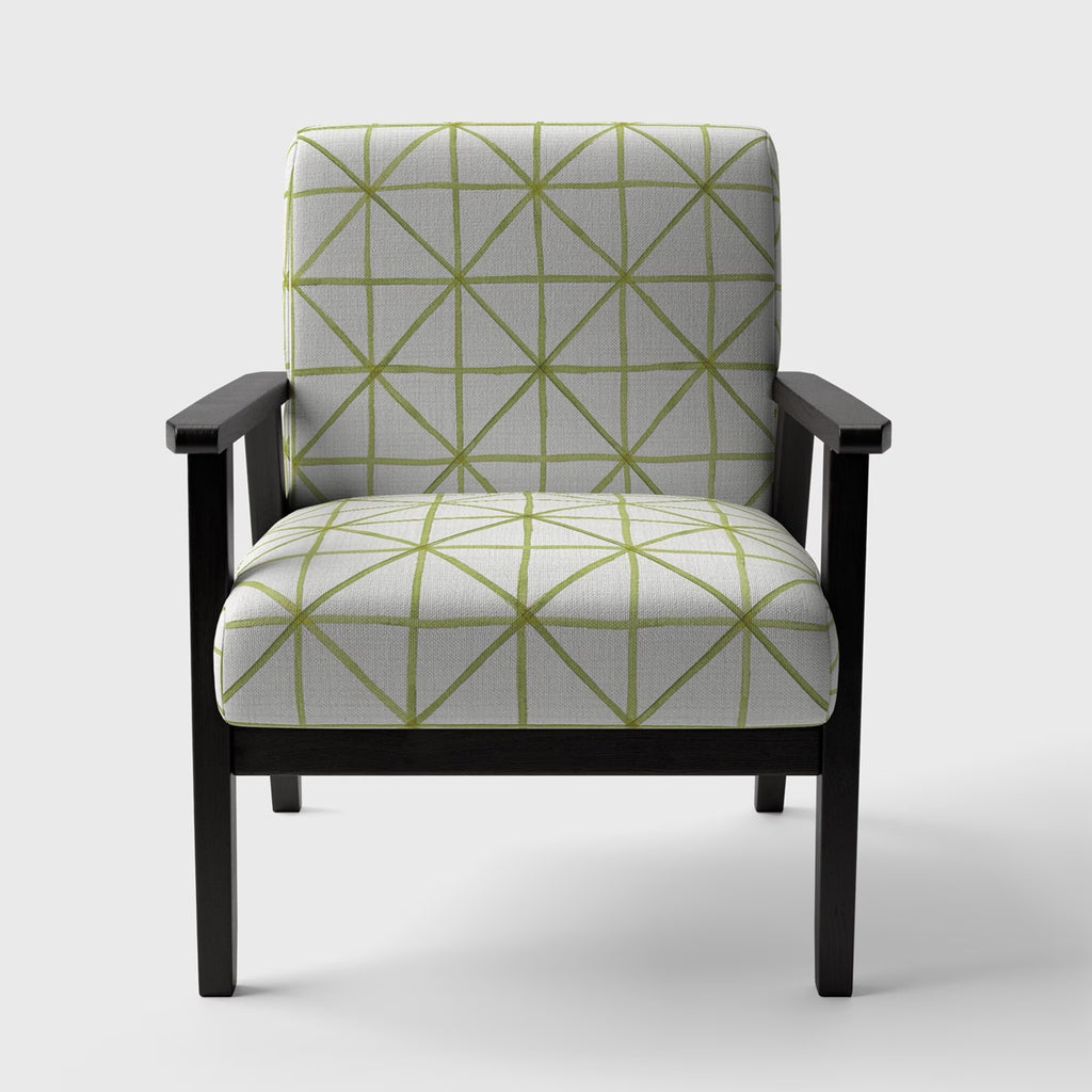 Geometric Green Triangle Upholstered Accent Chair O199520