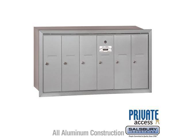 Brass Vertical Mailbox, 6 Doors A869