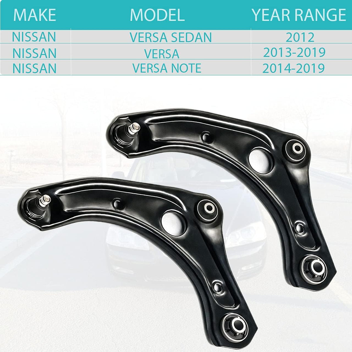 Front Lower Control Arm and Ball Joint for 2012-2017 Nissan Versa W89045