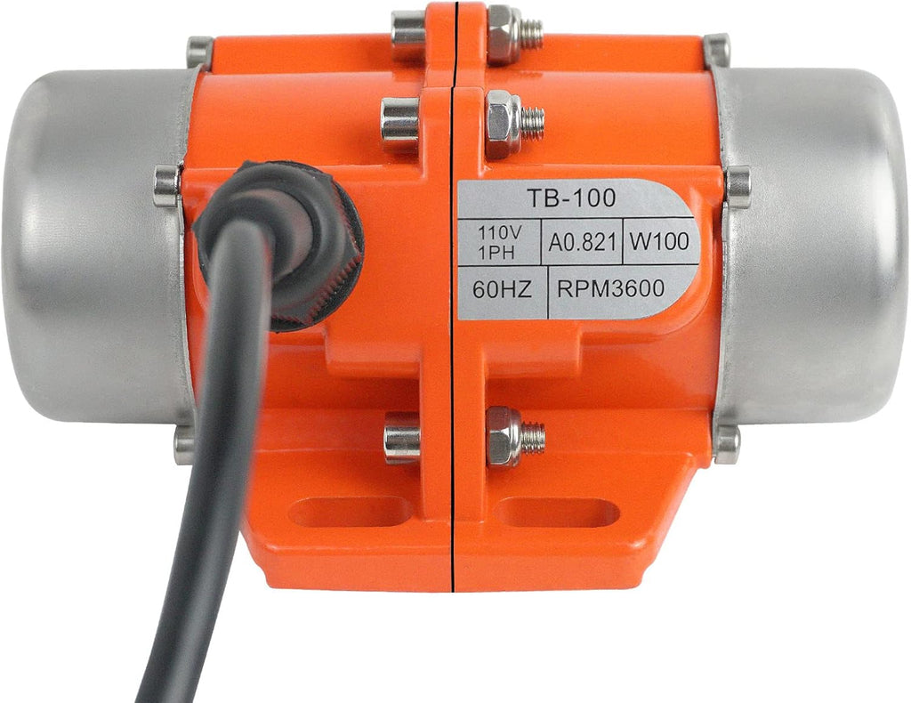 Concrete Vibrator Vibration Motor 100W Single Phase Electric Vibrating Motor Aluminum Alloy Case AC 110V 3600rpm Pack of 2 J85867