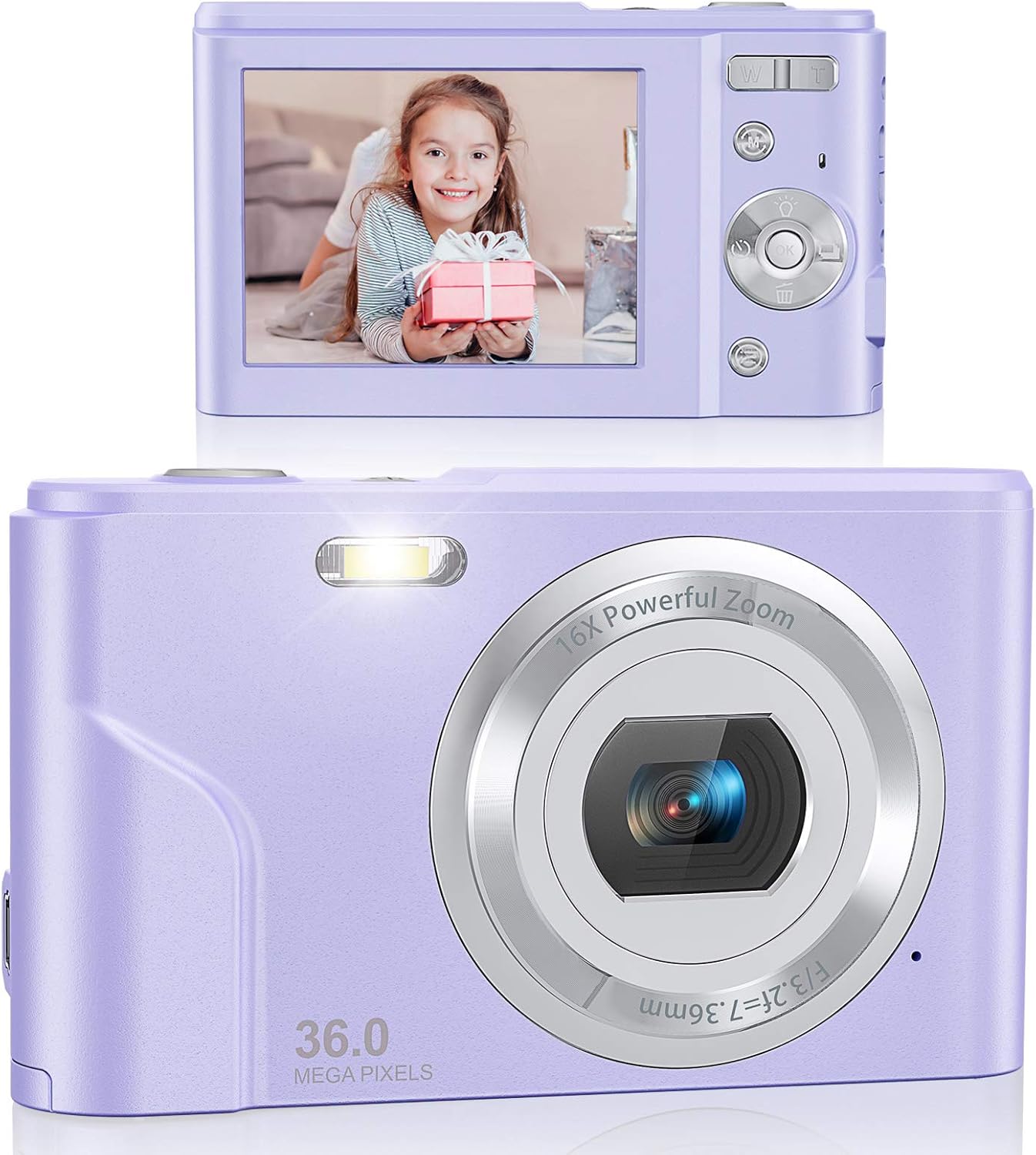 Pink FHD 1080P 36.0 Mega Pixels Compact Digital Camera, Pack of 2 P823303