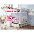 White Twin/Twin Bunk Bed F12419