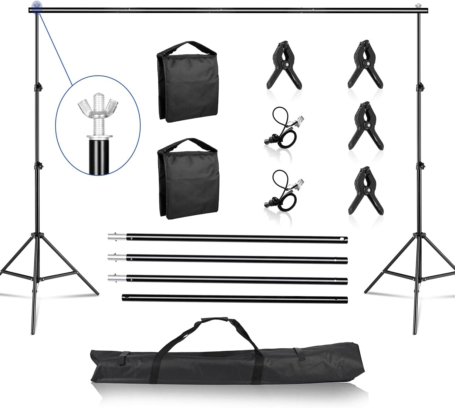 7x10 FT Adjustable Backdrop Stand with Carrying Bag G26322