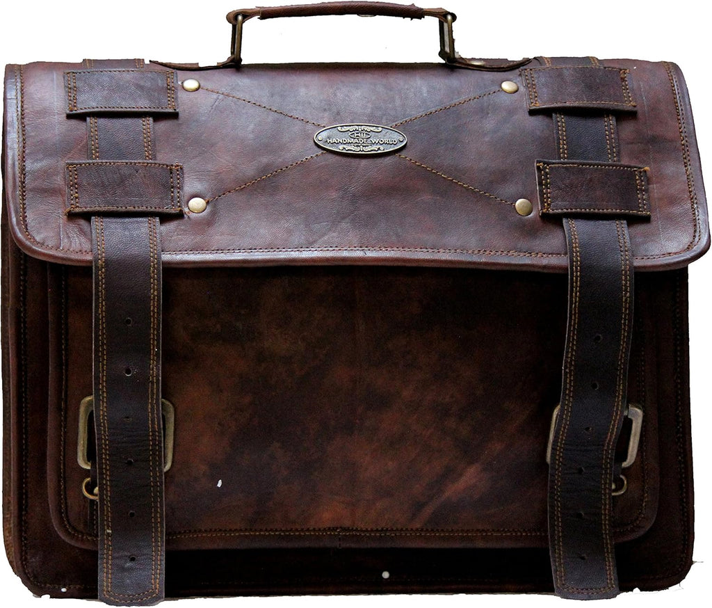 Vintage Brown Leather Laptop Messenger Bag (11 X 15) A97333