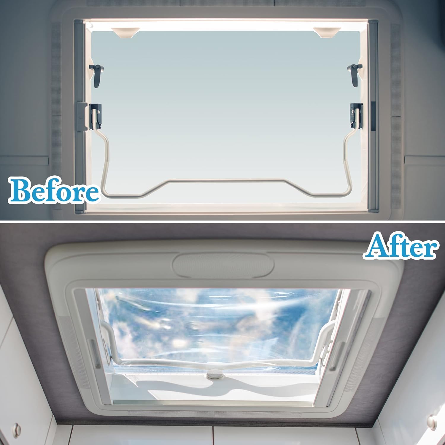 Transparent RV Skylight Kit 14 x 22 Inch ID, 18 x 26 Inch OD M5828