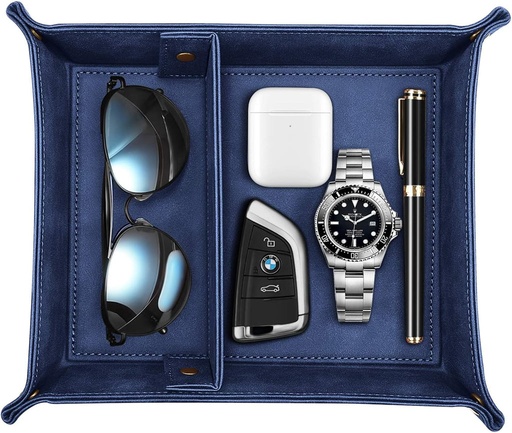 Black Valet Tray with Removable 2 Compartments S4308