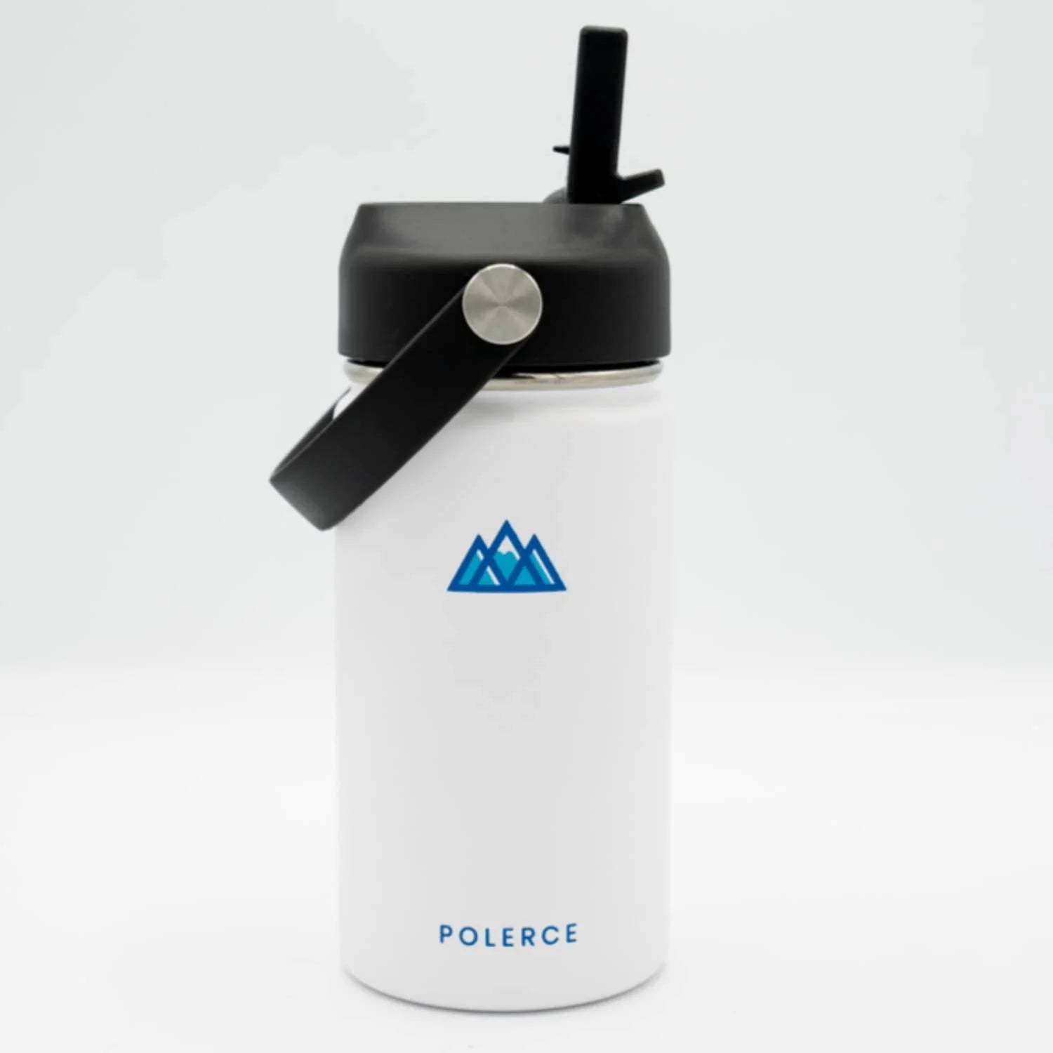 White 12 Oz Stainless Steel Vacuum Insulated Bottle with 3 Lids O471630