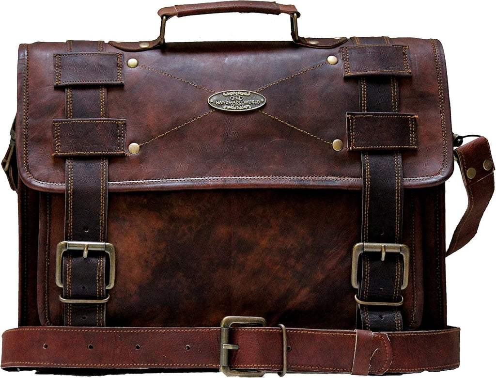 Vintage Brown Leather Laptop Messenger Bag (11 X 15) A97333