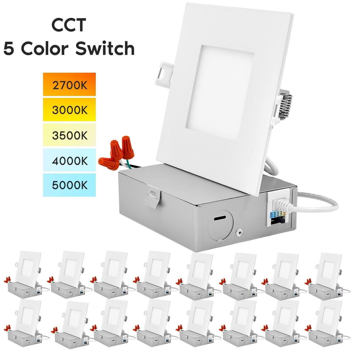 4x22 Ultra Thin Square LED Recessed Lighting Dimmable 10W Wet Rated Z421572