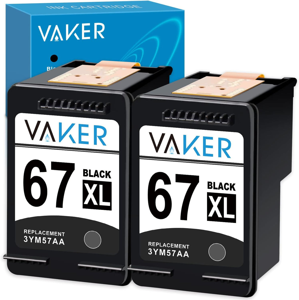 2 Black Inkjet Printer Ink Cartridge Pack of 2 D287691
