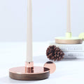 Smoked Oak/Copper Candlestick Holder W79044