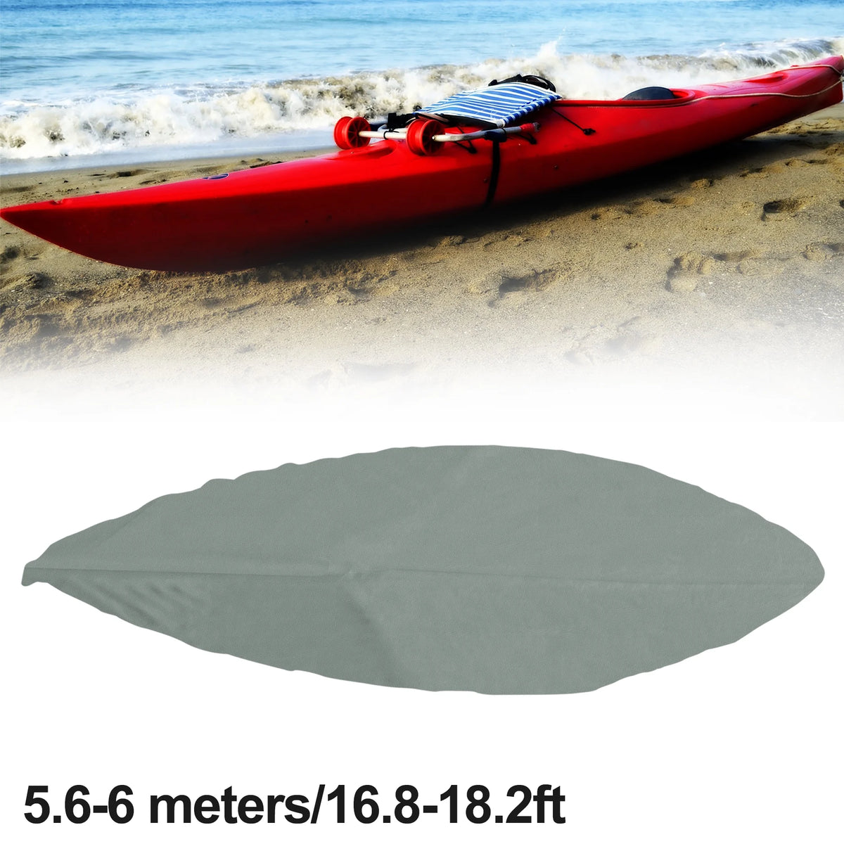 Silver Tone 16.8-18.2ft Kayak Cover O338