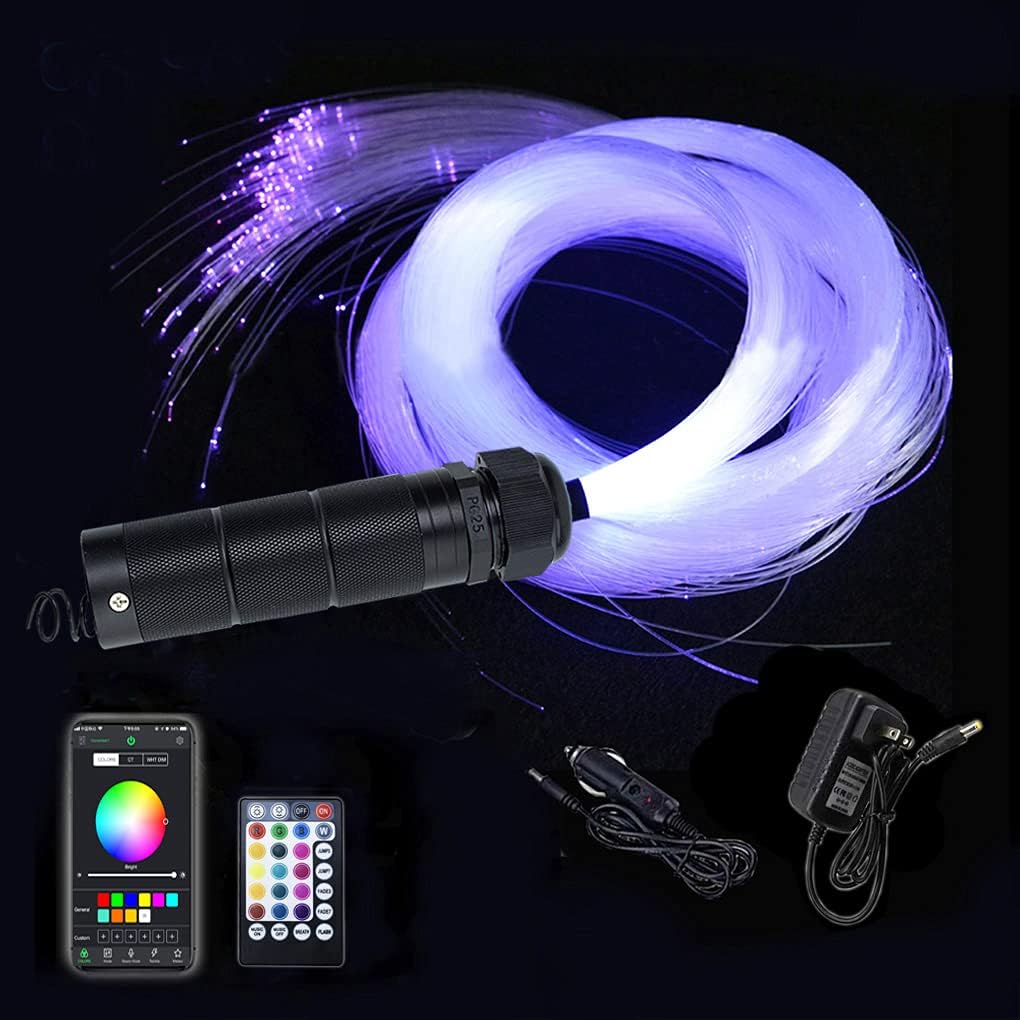 450pcs*0.03in*9.8ft RGBW Meteor LED Fiber Optic Ceiling Light Kits Q78526