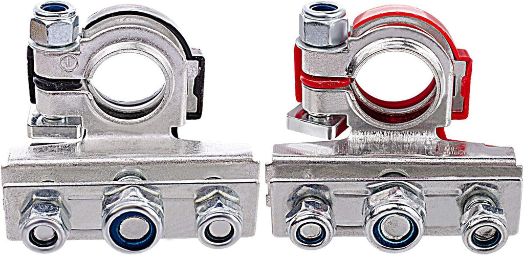 Top Post Battery Terminal Connectors with 3 Way, Copper Plate, Pack of 2 F229