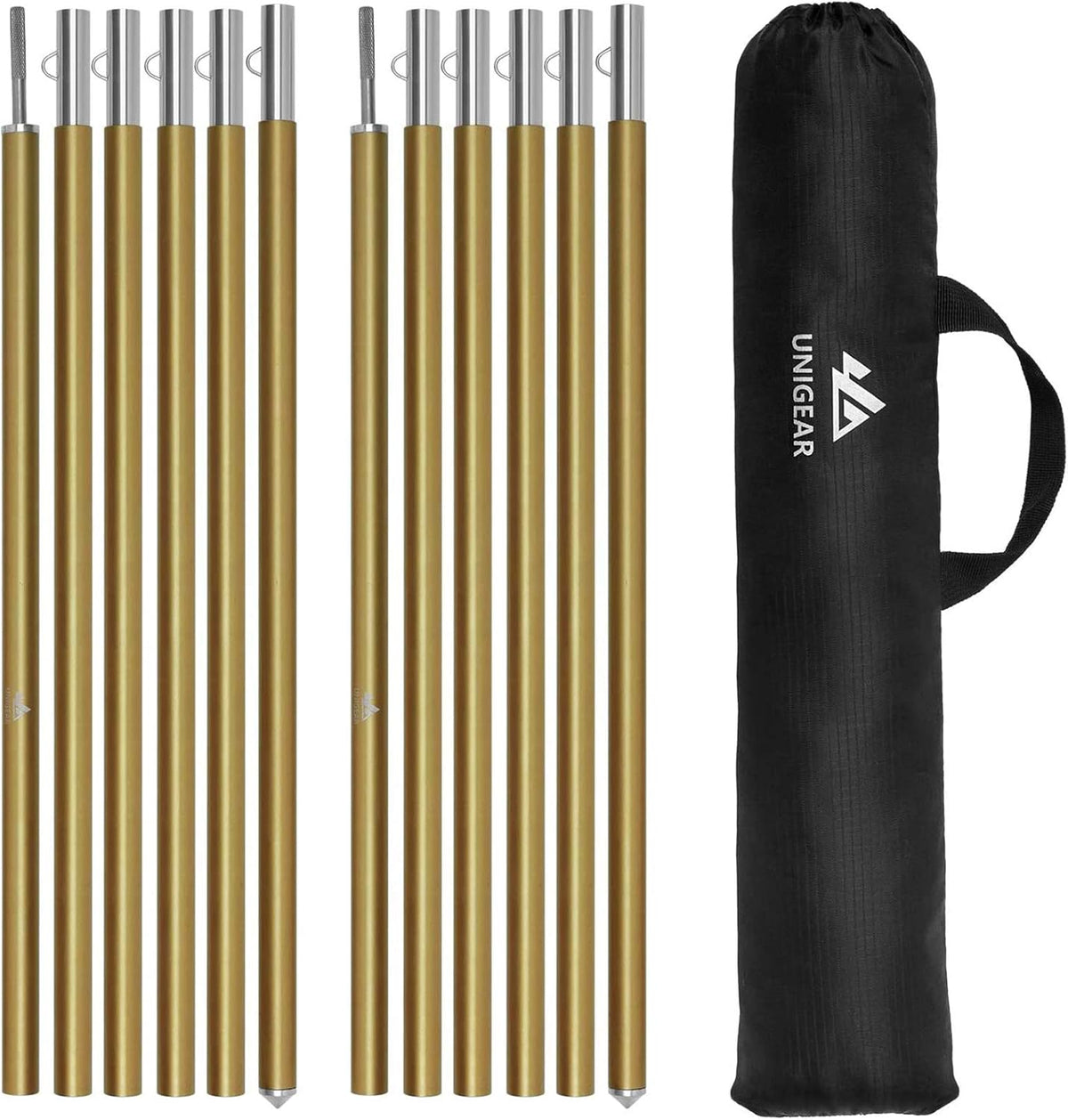 Telescopic Tent Pole Set of 2 Aluminium Adjustable 40 cm - 240 cm G33317