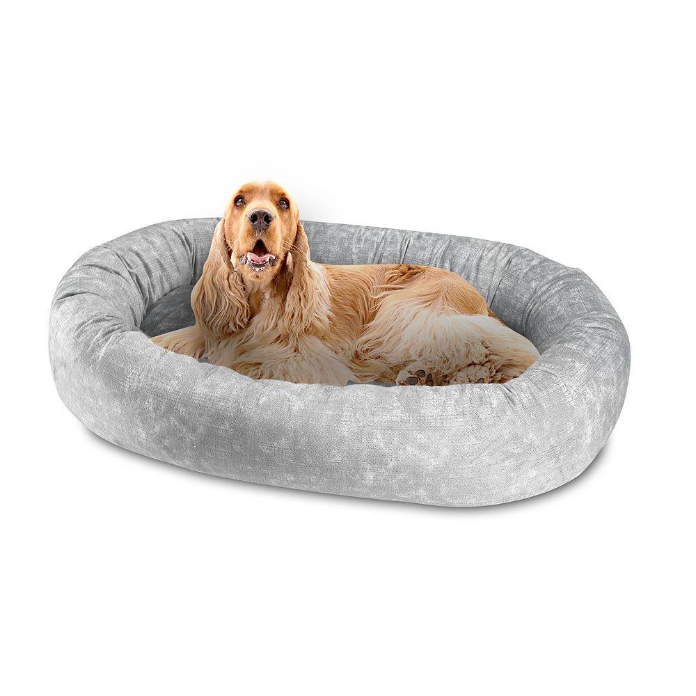 Gray Oval Pet Dog Bed K961981