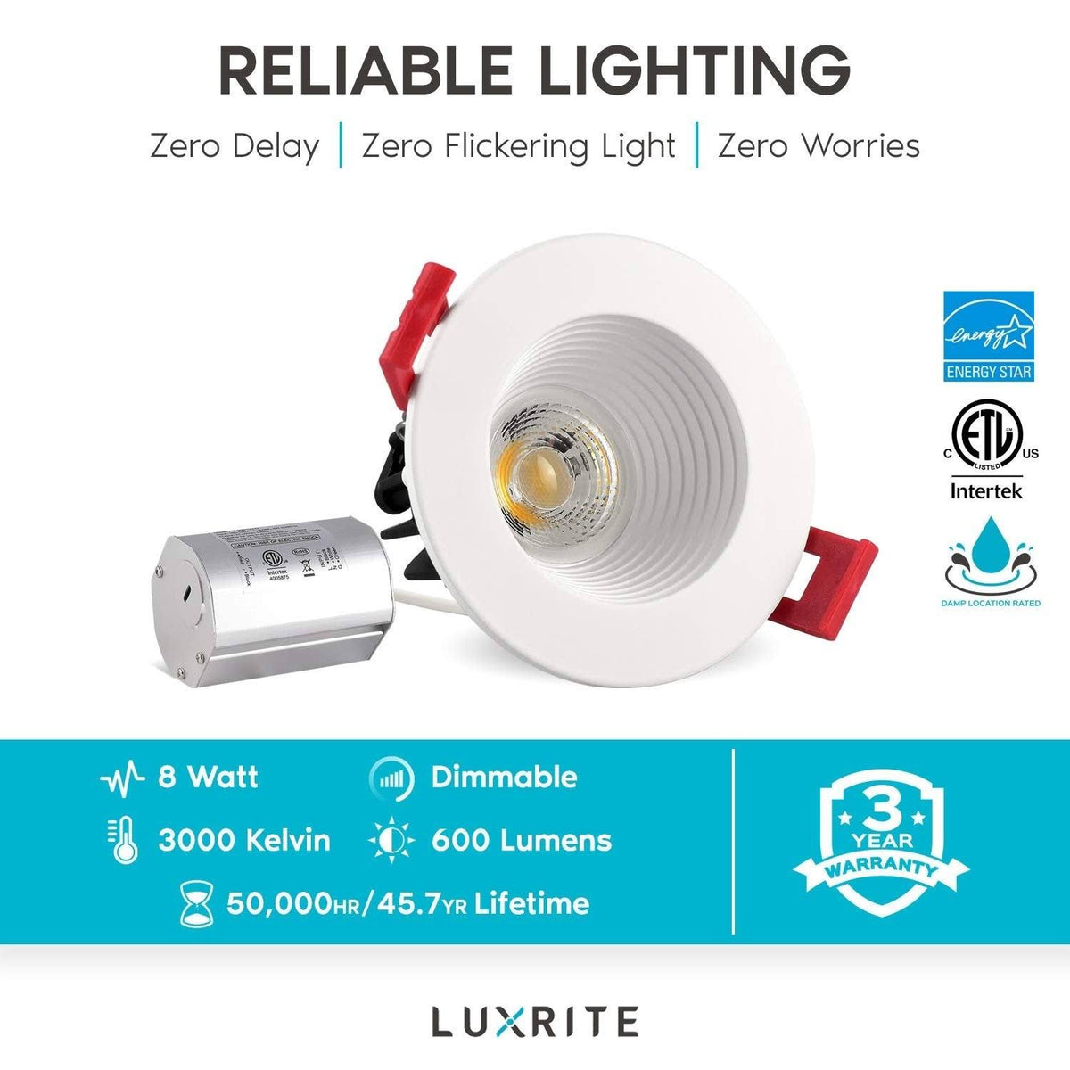 4-Pack Integrated LED Recessed Light Kit U453115