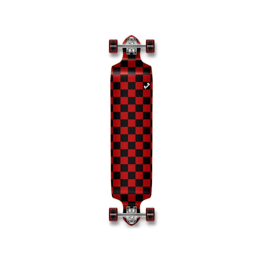 Checker Purple Drop Down Longboard Complete D691