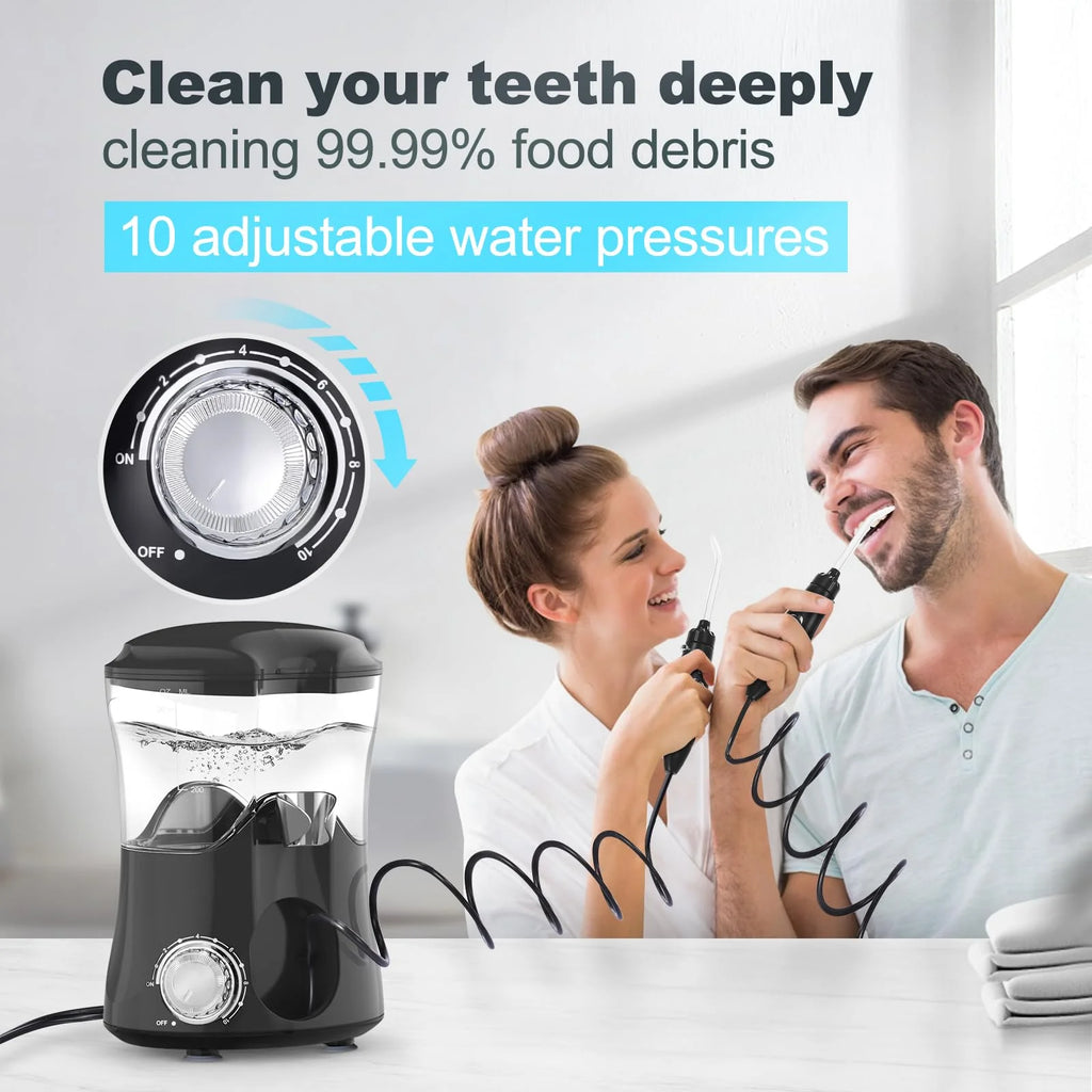 Water Flosser Oral Irrigator with 10 Pressures & 8 Tips, 600ml L5234