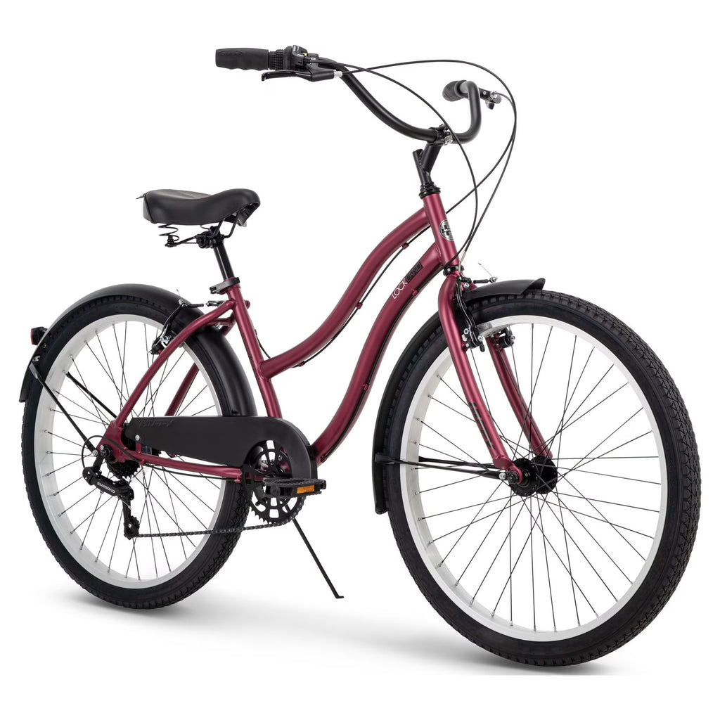 Pink 26-inch 7-speed Cruiser Bike E863